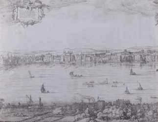 Panorama of London and the Thames, part one showing from Whitehall to Blackfriars